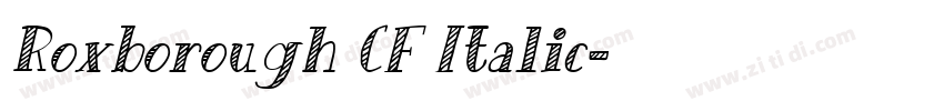 Roxborough CF Italic字体转换